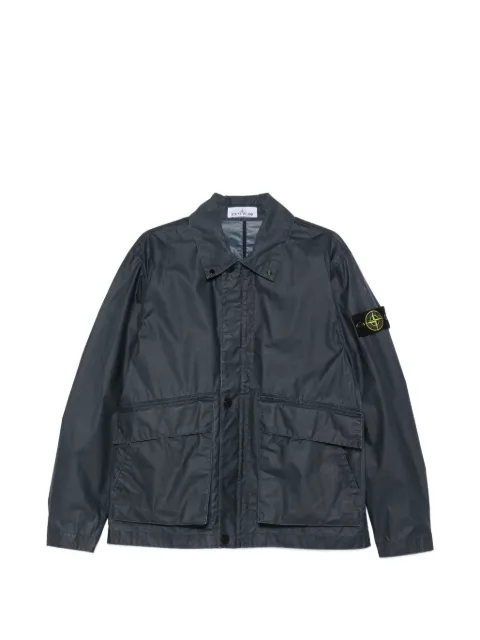 Stone Island 4100054 waxed pigment tela coach jacket Blue L1S154100054S0290