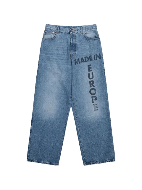 VETEMENTS text-print jeans Blue ME76DP087NE