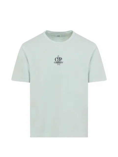 C.P. Company 1020 jersey short-sleeve embroidery T-shirt Blue 20CMTS215A006057O804