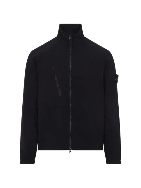 Stone Island 1200036 stretch nylon tech fleece overshirt Black L1S151200036S0375