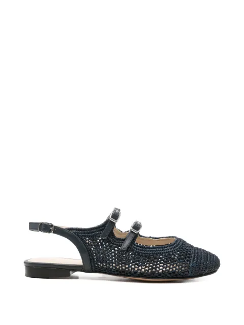Carel Paris Balma buckle-strap flat pumps Blue BALMA