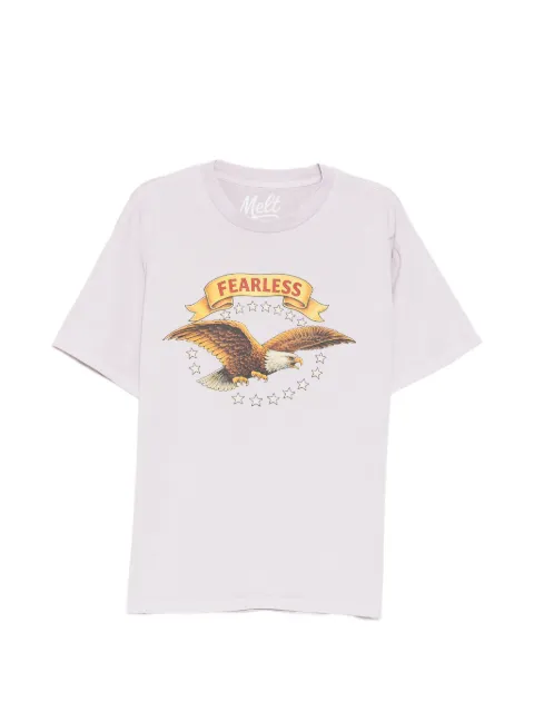Melt eagle print T-shirt Purple MS5239