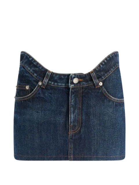 Jean Paul Gaultier The Curved denim mini skirt Blue 2602WSK049D03055
