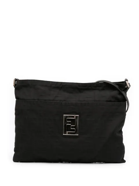 Fendi Pre-Owned 2000-2010 Zucca Canvas shoulder bag Black 0OYQM6SBJ72YCIRC