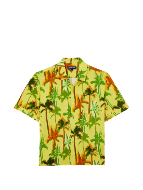 Vilebrequin palms offset cotton shirt Yellow HARCP223