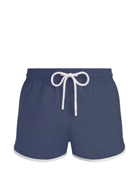 Vilebrequin drawstring turtle-embroidery swim shorts Blue MENAI100