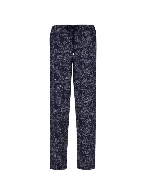 Vilebrequin printed drawstring trousers Blue CLMU3U31