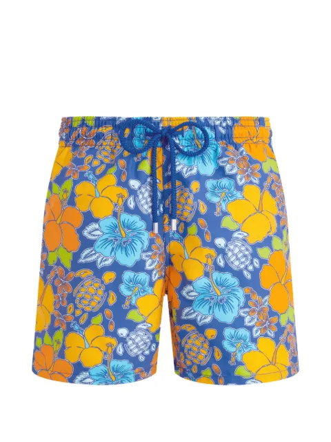 Vilebrequin floral-print swim shorts Blue MOOCB113