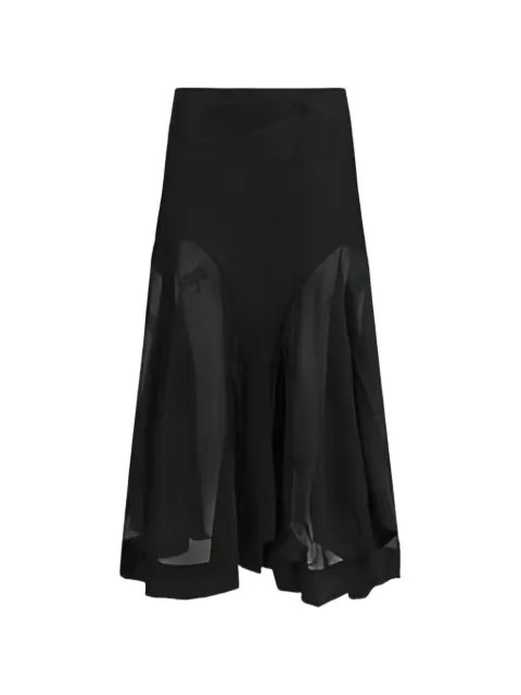 OUR LEGACY Petti panelled midi skirt Black W2264PNB