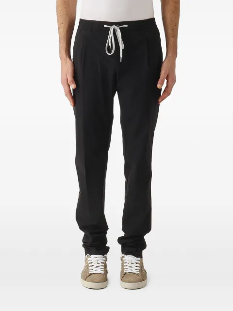 PT Torino drawstring pleated trousers Black COTSCNZA0CL1CV16