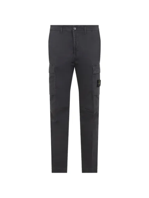 Stone Island Cargo pants 3100051 in organic cotton twill with elastane and aged effect. Grey L1S153100051S0004