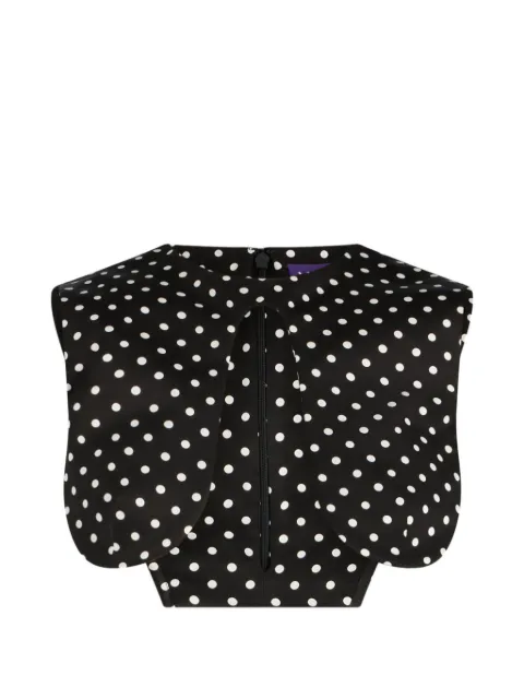 Jean Paul Gaultier polka dot asymmetric top Black 2602WTO470W0930001