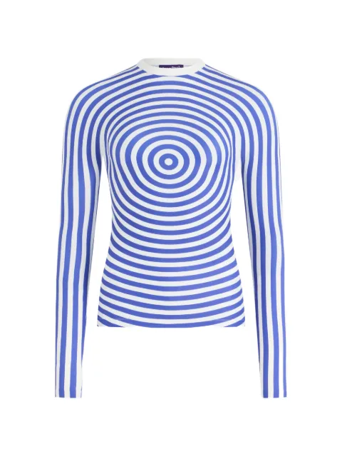 Jean Paul Gaultier The Blue Target crewneck top Blue 2602WTO476J046P0159