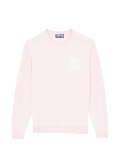Vilebrequin jacquard turtle crew-neck sweater Pink RAYAS477