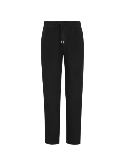 Vilebrequin drawstring linen trousers Black PACAU101
