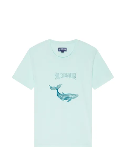 Vilebrequin round-neck whale-print T-shirt Blue THODP307