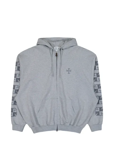 VETEMENTS logo zip-up hoodie Grey ME76ZU180G