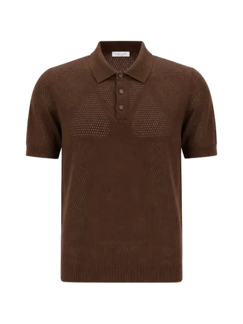 Roberto Collina perforated-knit polo shirt Brown 261MYA13224