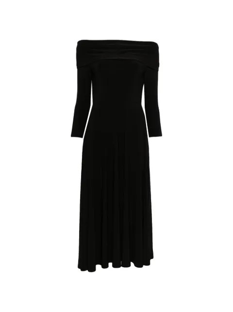 Norma Kamali three-quarter sleeve midi dress Black KK1263PLU01