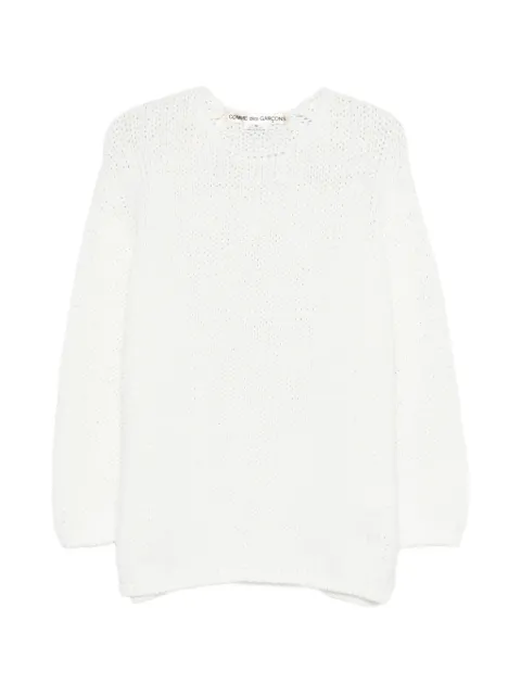 Comme Des Garçons textured knitwear White GQN018
