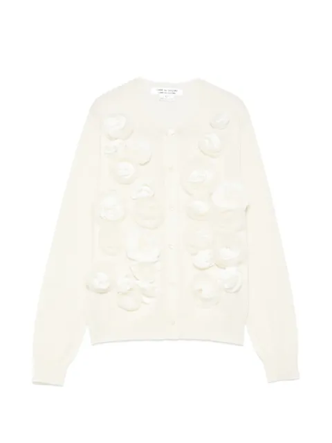 Comme Des Garçons flower cardigan Neutrals RQN51905124