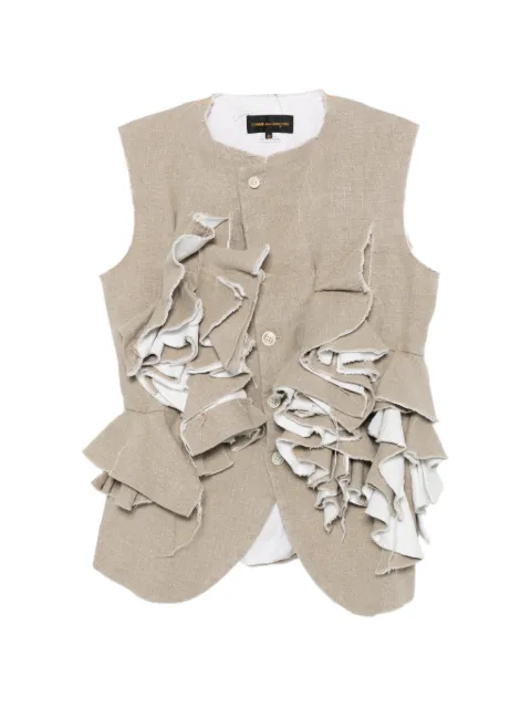 Comme Des Garçons ruffled waistcoat Neutrals GQJ015