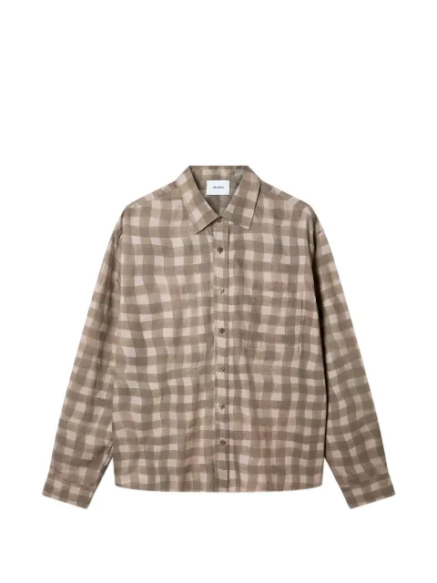 Axel Arigato Distort Gingham shirt Neutrals A3876003
