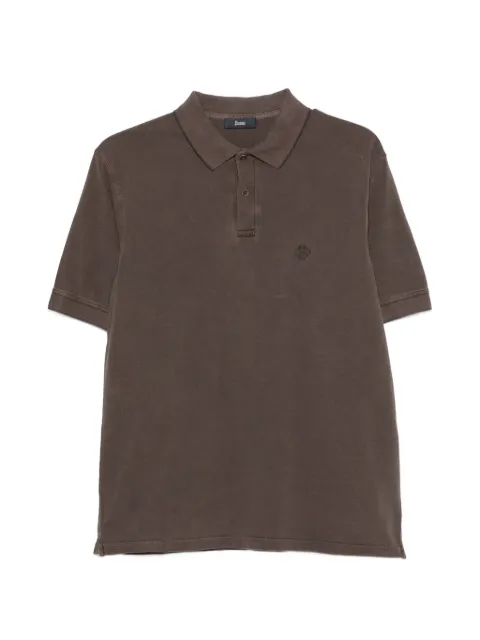 Herno logo-embroidered polo shirt Brown JPL00134U540068800