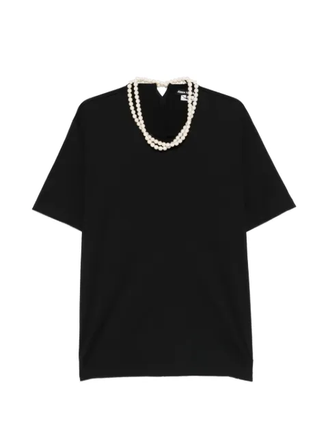 Junya Watanabe pearl embellished T-shirt Black JQT009