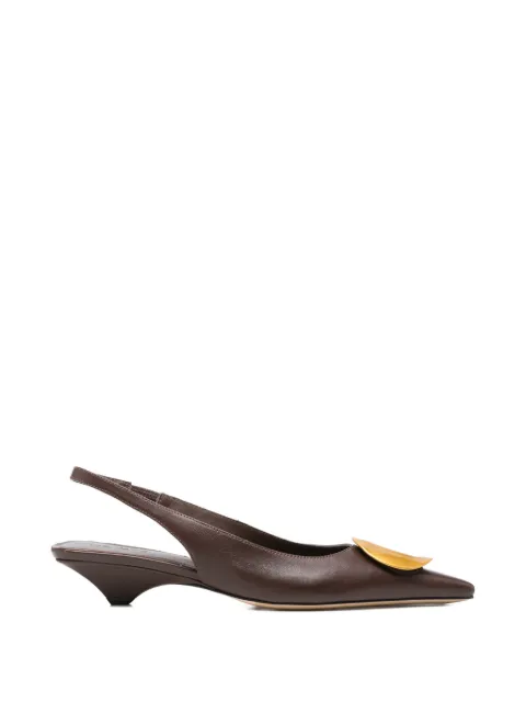 Vic Matie pointed-toe leather pumps Brown 1K5704DK20H060335