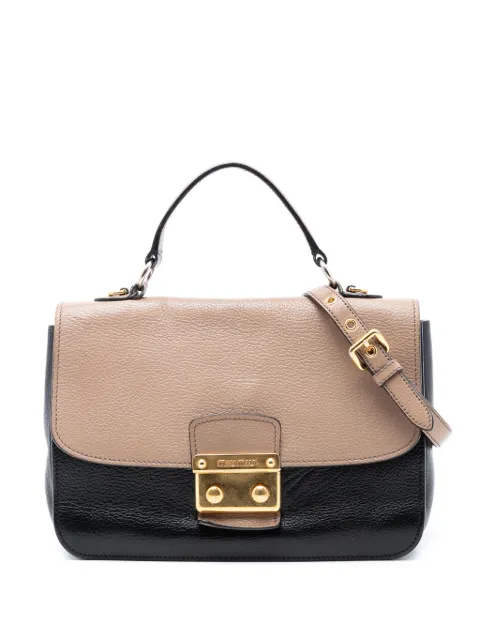 Miu Miu Pre-Owned 2010-2026 Goatskin Madras satchel Brown 0G2HLNULWBI74GAC