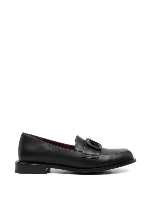LINDA BAUMANN buckle-detail leather loafers Black 658525218