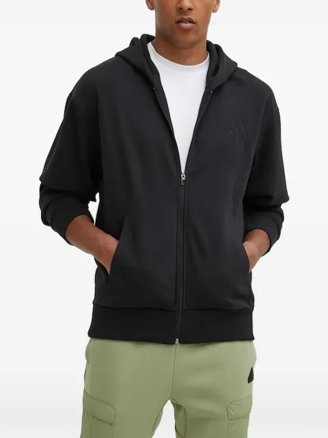 adidas zip hooded sweatshirt Black IX1249