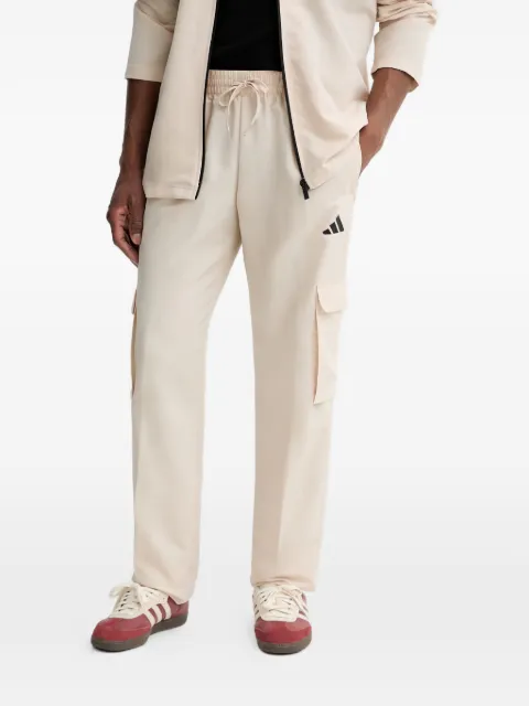 adidas logo-print zip-up tracksuit Neutrals KE5890