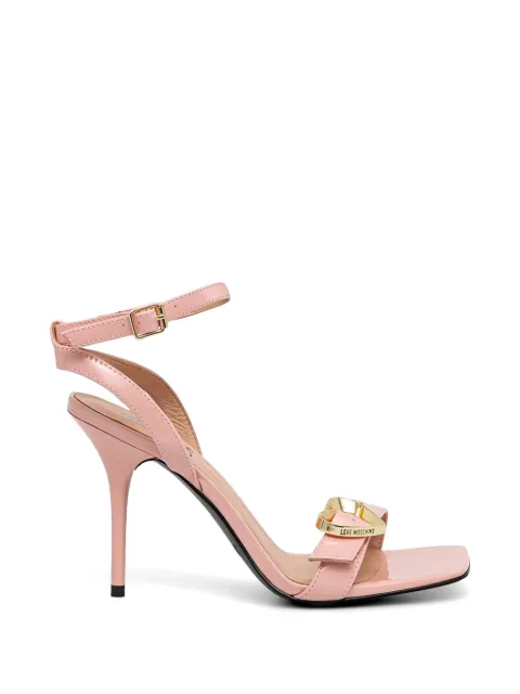Love Moschino heart-buckle strap sandals Pink JA16089G1OIH0