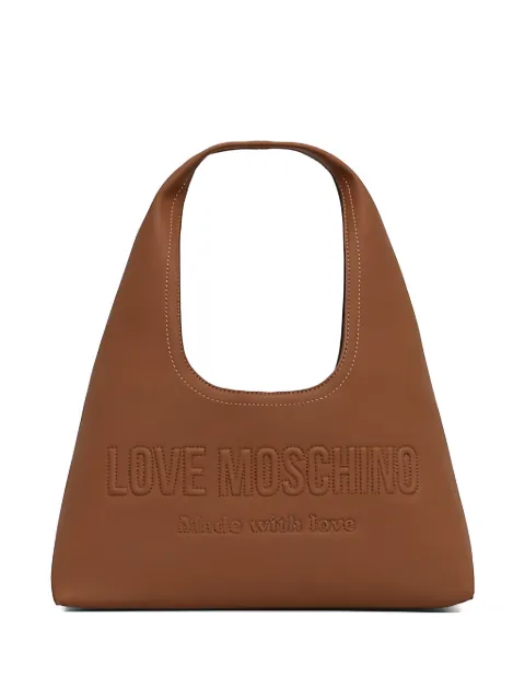 Love Moschino embossed tote bag Brown JC4047PP1OLE0
