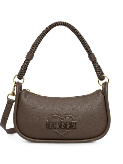 Love Moschino braided-detail tote bag Brown JC4098PP1OLL0