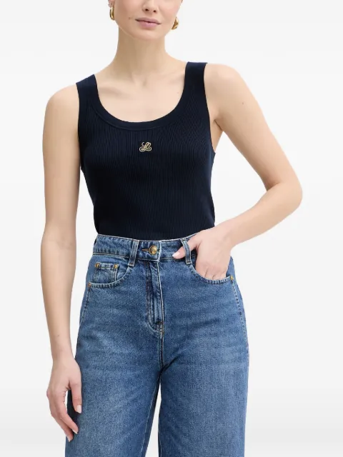 LUISA SPAGNOLI Cucirino ribbed-knit tank top Blue 100317