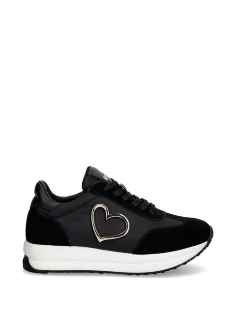 Love Moschino heart appliqué sneakers Black JA15344G1OINC