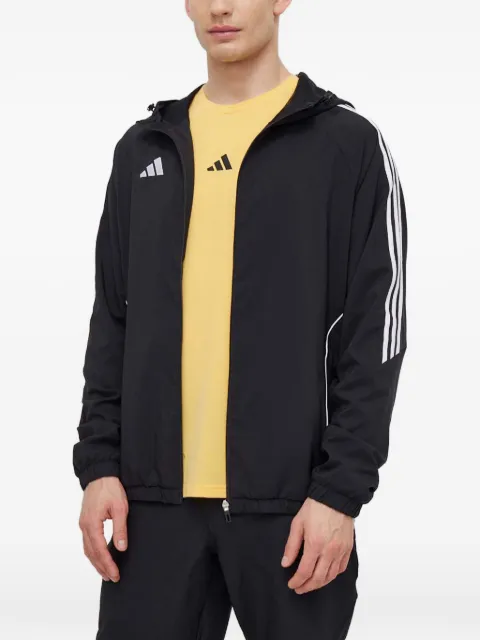 adidas hooded logo-print jacket Black IM8806