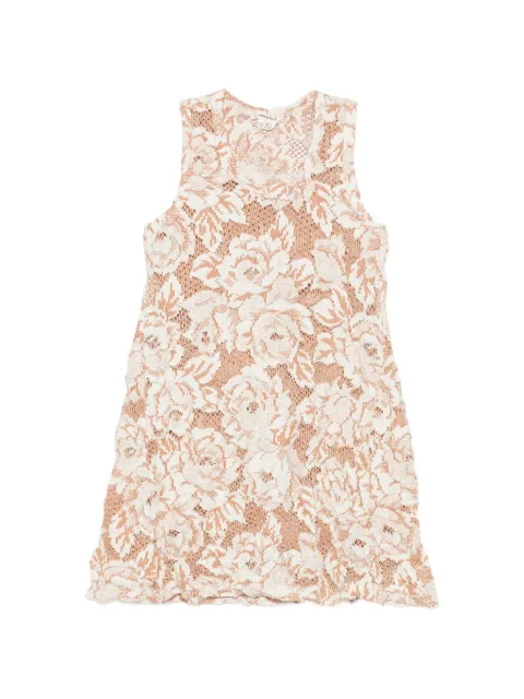 Comme Des Garçons floral-lace sleeveless T-shirt Neutrals GQT021