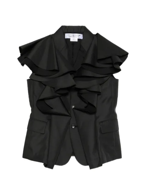 Comme Des Garçons Comme Des Garçons ruffled button coat Black RQJ009