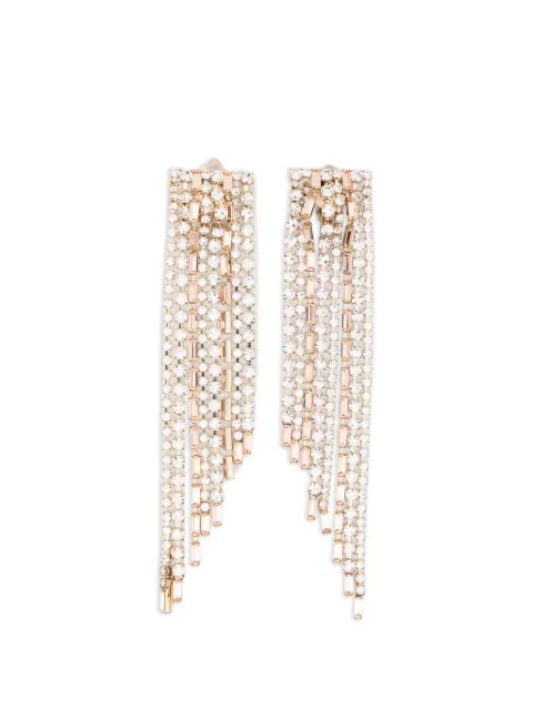 Rosantica Amarena crystal-embellished fringed earrings Gold 17830EFRL