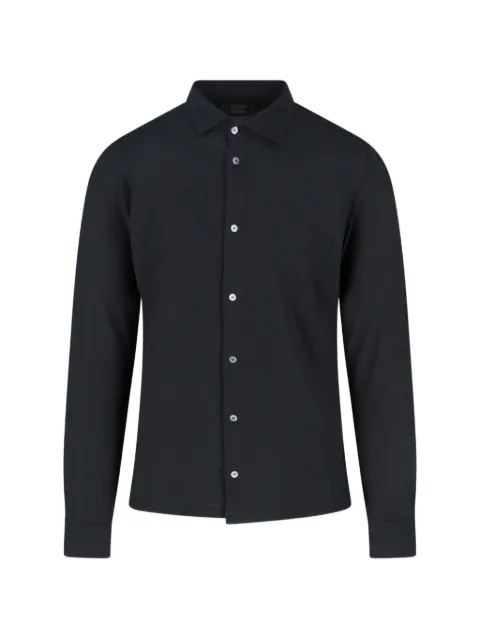 Zanone cotton shirt Black 815167ZG380