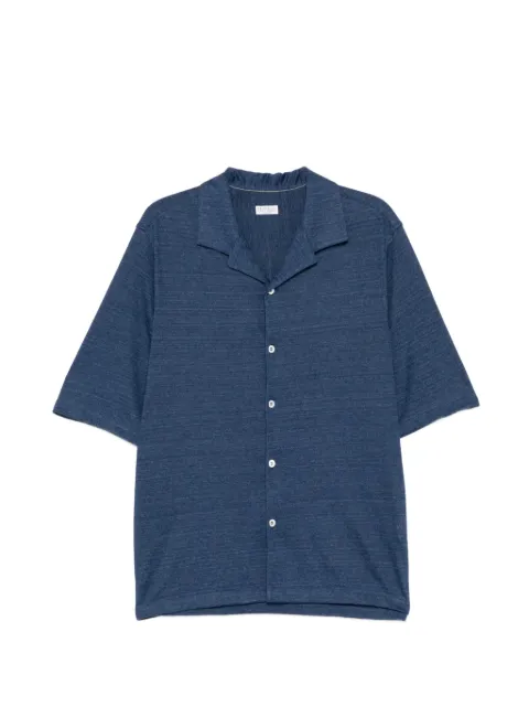 Brunello Cucinelli camp-collar buttoned shirt Blue MR8276684C005