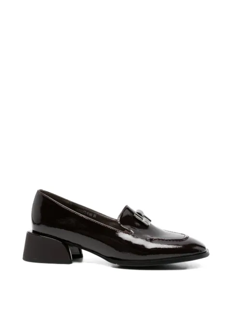 LINDA BAUMANN patent-leather loafers Brown C03502FZ9168