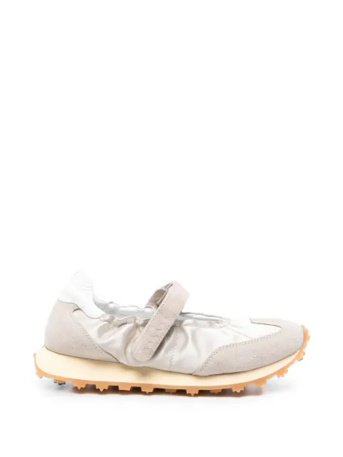 RUN OF Bambola touch-strap suede-panel sneakers Neutrals BAMBOLAW