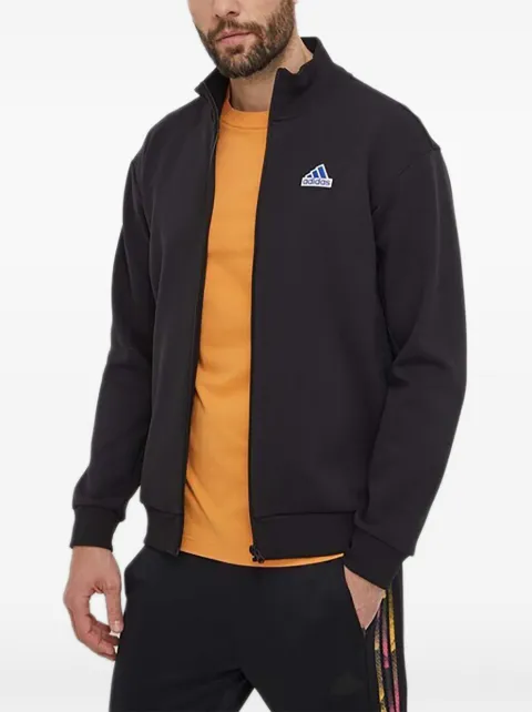 adidas zip logo sweatshirt Black IS3231