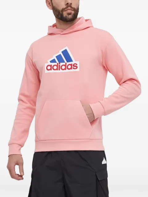 adidas logo hooded hoodie Pink IS9597