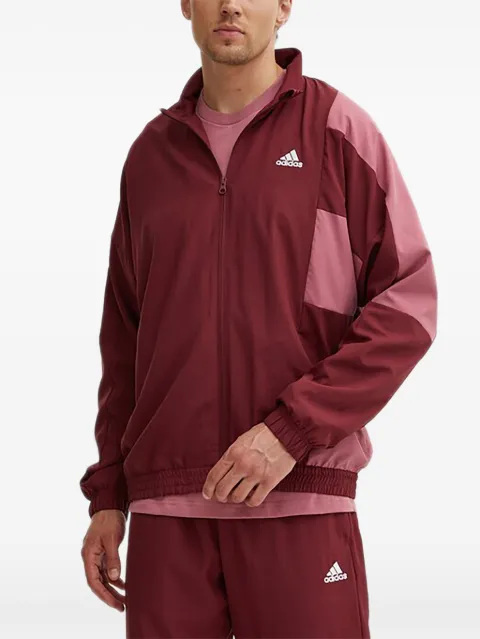 adidas colour-block zip-up jacket Red IY6675